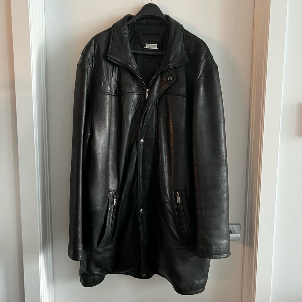 Greg Norman Lined Leather Jacket